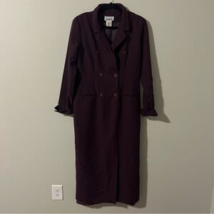 VTG Double Breasted Blazer Dress | Plum | Size 12